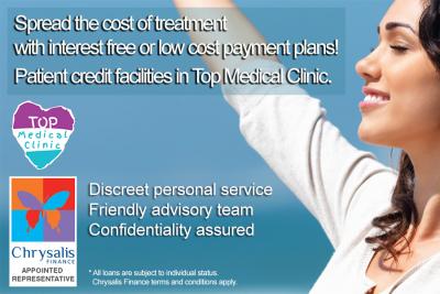 Spread the cost of treatment with interest free or low cost payment plans! Patient credit facilities in Top Medical Clinic.